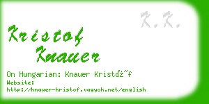 kristof knauer business card